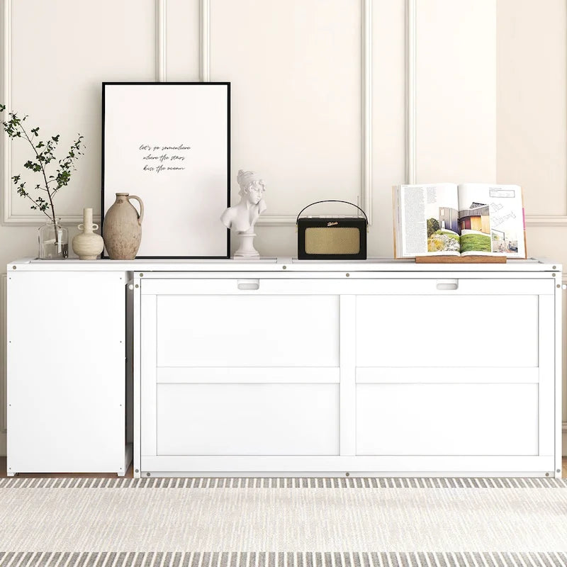 Lit escamotable Queen Size avec bureau rotatif