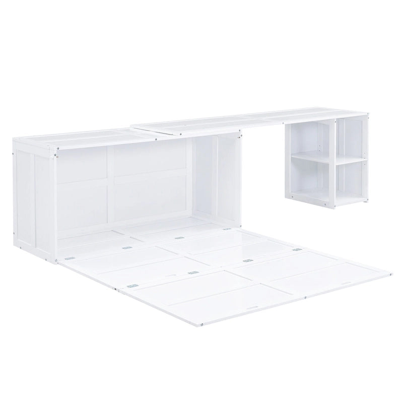 Lit escamotable Queen Size avec bureau rotatif