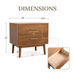 Ensemble de chambre à coucher bas en noyer trois pièces de style milieu de siècle