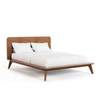 Ensemble de chambre à coucher bas en noyer trois pièces de style milieu de siècle