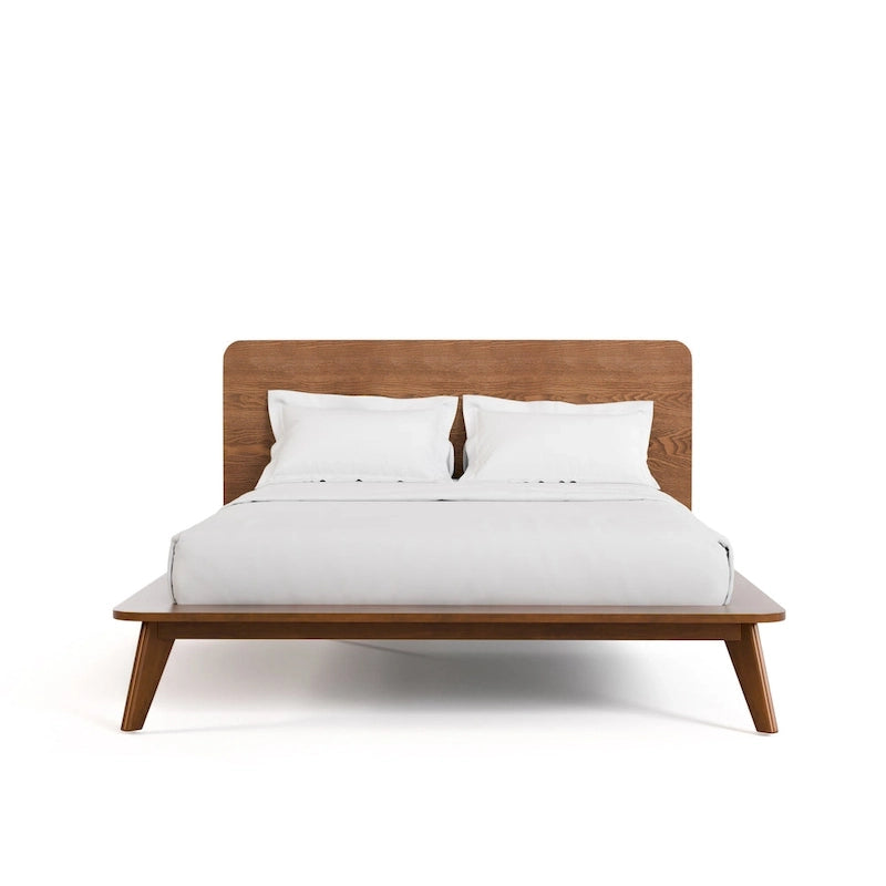 Ensemble de chambre à coucher bas en noyer trois pièces de style milieu de siècle