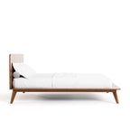 Ensemble de chambre à coucher bas en noyer trois pièces de style milieu de siècle