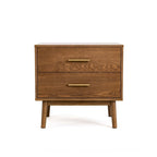 Ensemble de chambre à coucher bas en noyer trois pièces de style milieu de siècle