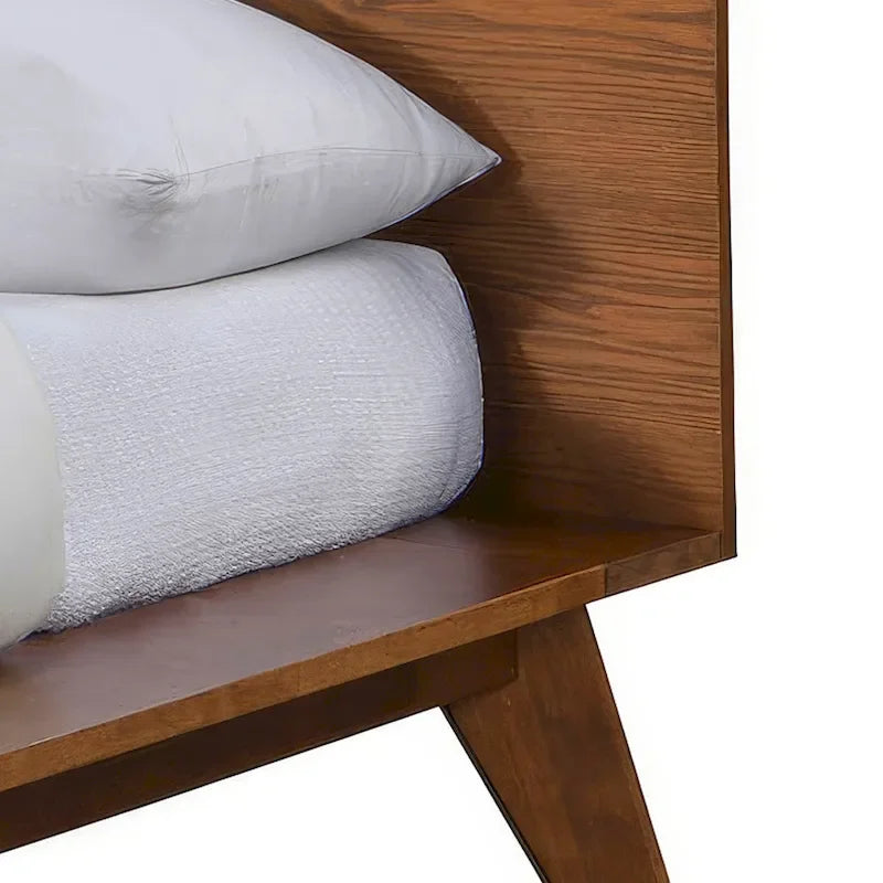 Ensemble de chambre à coucher bas en noyer trois pièces de style milieu de siècle