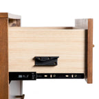 Ensemble de chambre à coucher bas en noyer trois pièces de style milieu de siècle