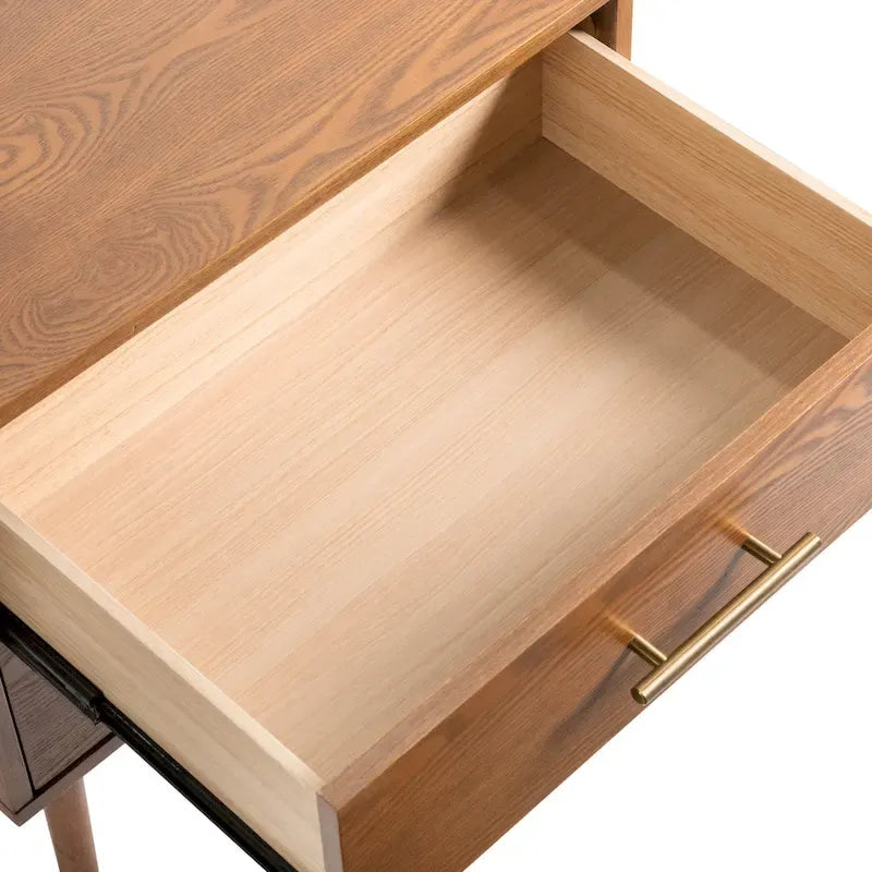 Ensemble de chambre à coucher bas en noyer trois pièces de style milieu de siècle