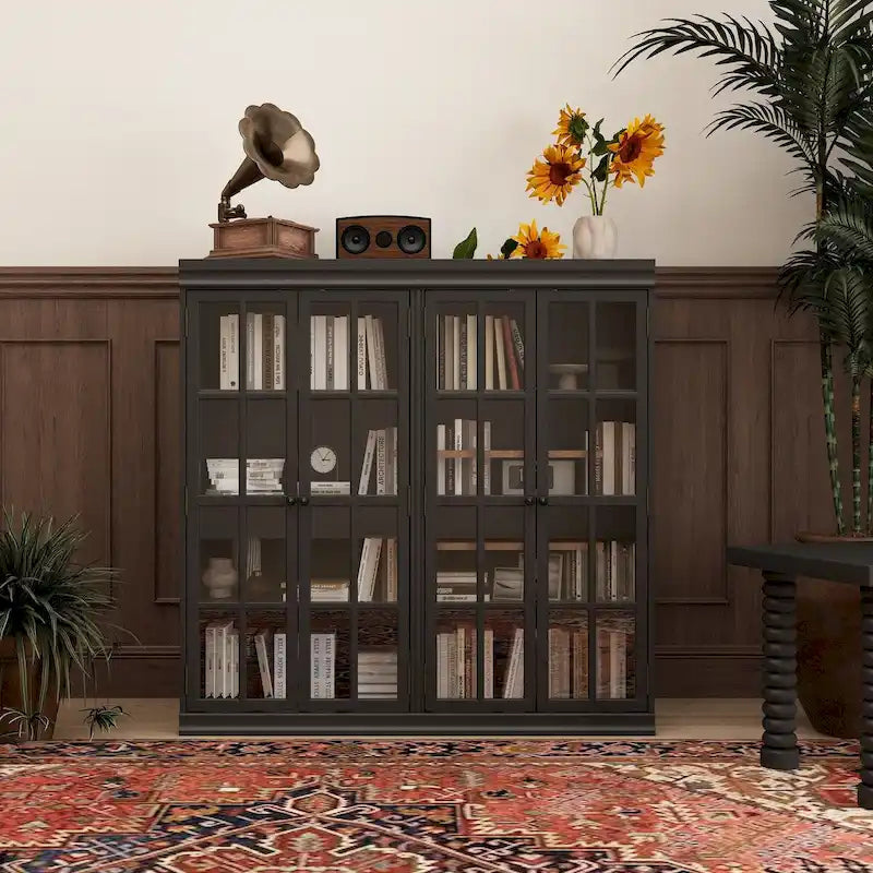 Ensemble de rangement sophistiqué : Buffet-bahut-bibliothèque-armoire