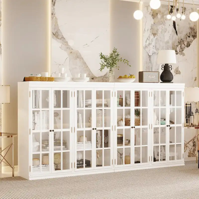 Ensemble de rangement sophistiqué : Buffet-bahut-bibliothèque-armoire