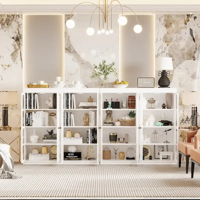 Ensemble de rangement sophistiqué : Buffet-bahut-bibliothèque-armoire
