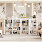 Ensemble de rangement sophistiqué : Buffet-bahut-bibliothèque-armoire