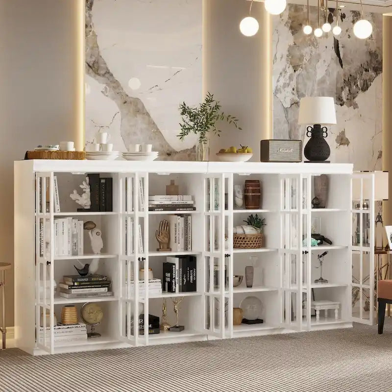 Ensemble de rangement sophistiqué : Buffet-bahut-bibliothèque-armoire