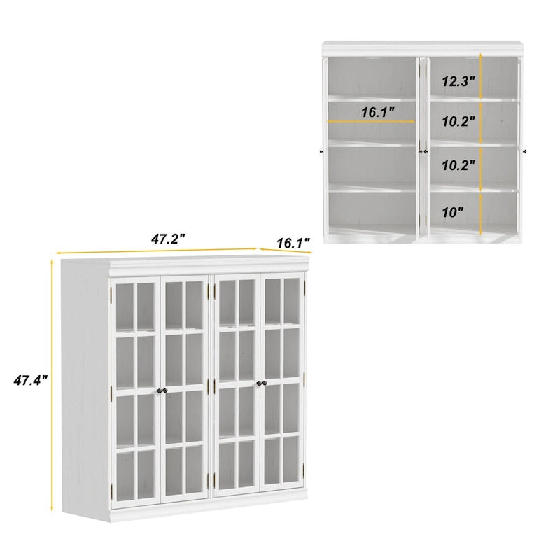 Ensemble de rangement sophistiqué : Buffet-bahut-bibliothèque-armoire