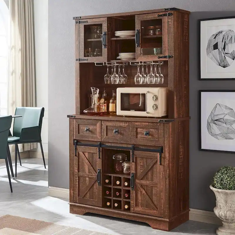Meuble de bar de ferme, Buffet de cuisine, Table d'appoint de bar à café