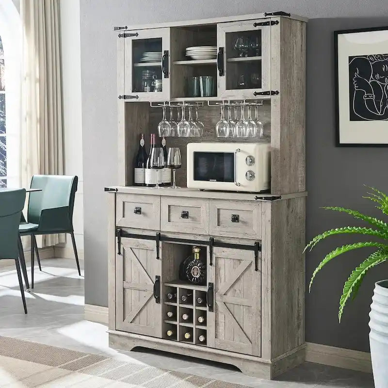 Meuble de bar de ferme, Buffet de cuisine, Table d'appoint de bar à café