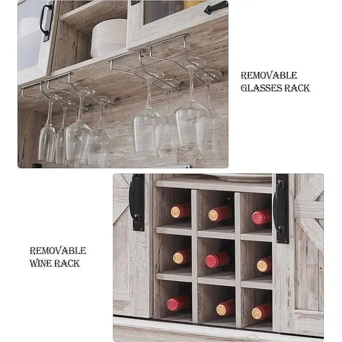 Meuble de bar de ferme, Buffet de cuisine, Table d'appoint de bar à café
