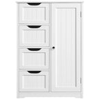  Large Bathroom Storage Cabinet Free-Standing Floor Cabinet with 4 Drawers and 1 Cupboard - N/A